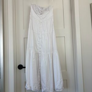 Staud Strapless White Dress